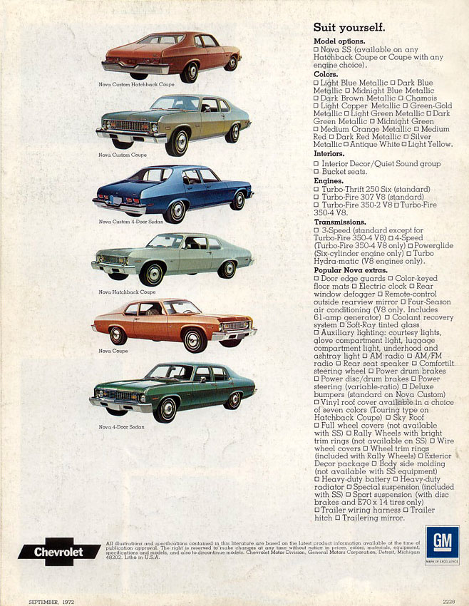 1973 Chevrolet Nova Brochure Page 5